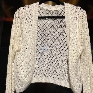 Women’s lace open weave cardigan